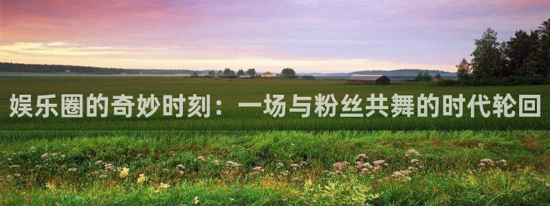恒行5注册：娱乐圈的奇妙时刻：一场与粉丝共舞的时代轮回